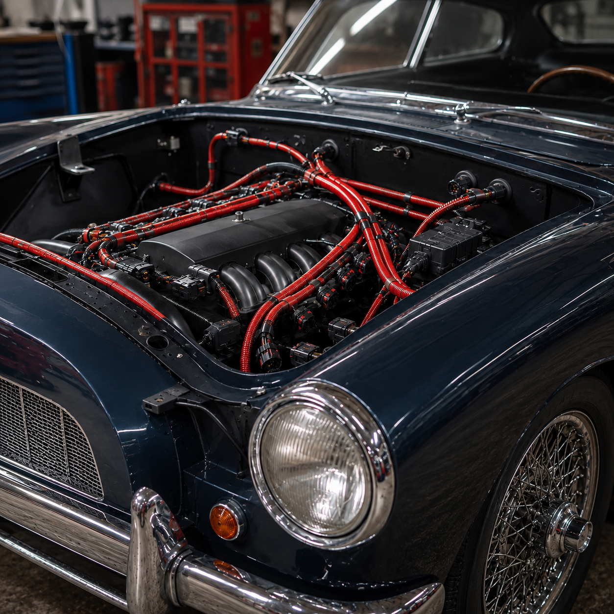 Tecnico al banco di rilavorazione cablaggio — ispezione e riparazione secondo standard IPC